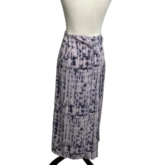NWOT. Open Edit Pleated Midi Skirt Purple Tie Dye Size XS. Measurements in pics - Picture 4 of 11